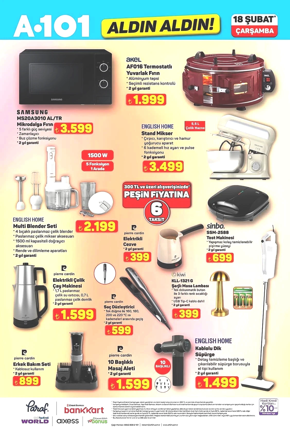 18 ŞUBAT A101 AKTÜEL KATALOĞU