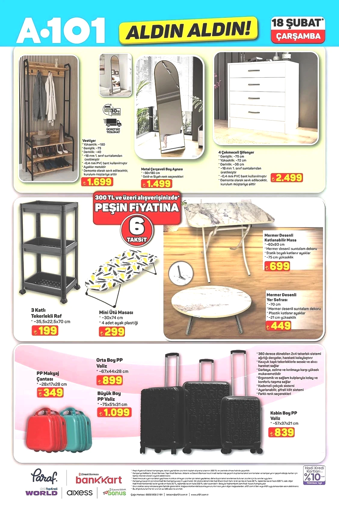 18 ŞUBAT A101 AKTÜEL KATALOGU