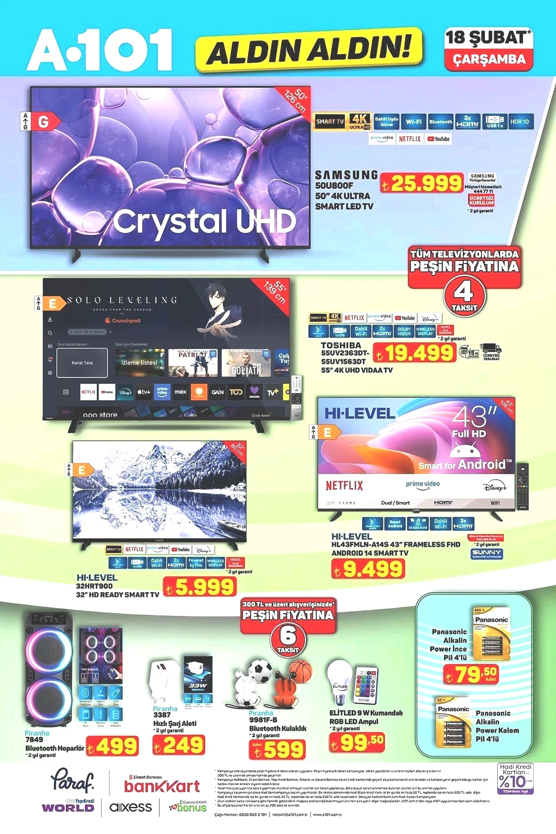 18 ŞUBAT A101 AKTÜEL KATALOĞU